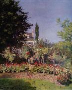 Claude Monet Flowering Garden at Sainte Adresse, oil on canvas